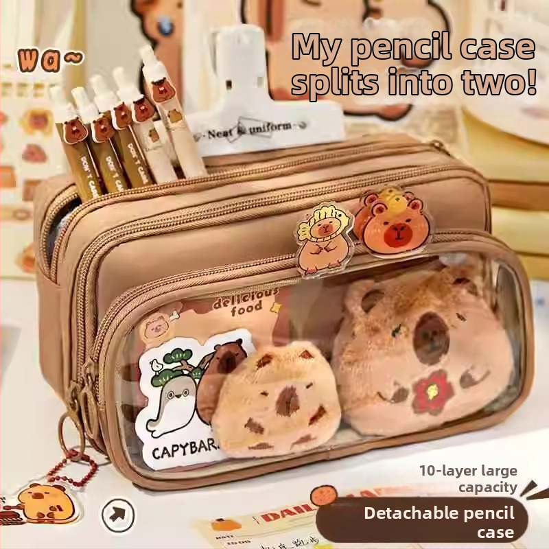 Platneni neseser za olovke s velikim kapacitetom, korejskog stila, za učenike osnovne i srednje škole