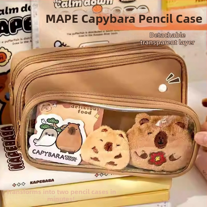 Калъф за моливи с голям капацитет, платнен, за ученици от началното до гимназиалното образование, корейски стил