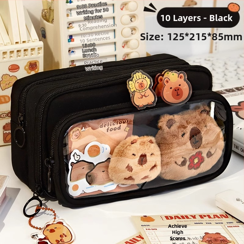 Platneni neseser za olovke s velikim kapacitetom, korejskog stila, za učenike osnovne i srednje škole