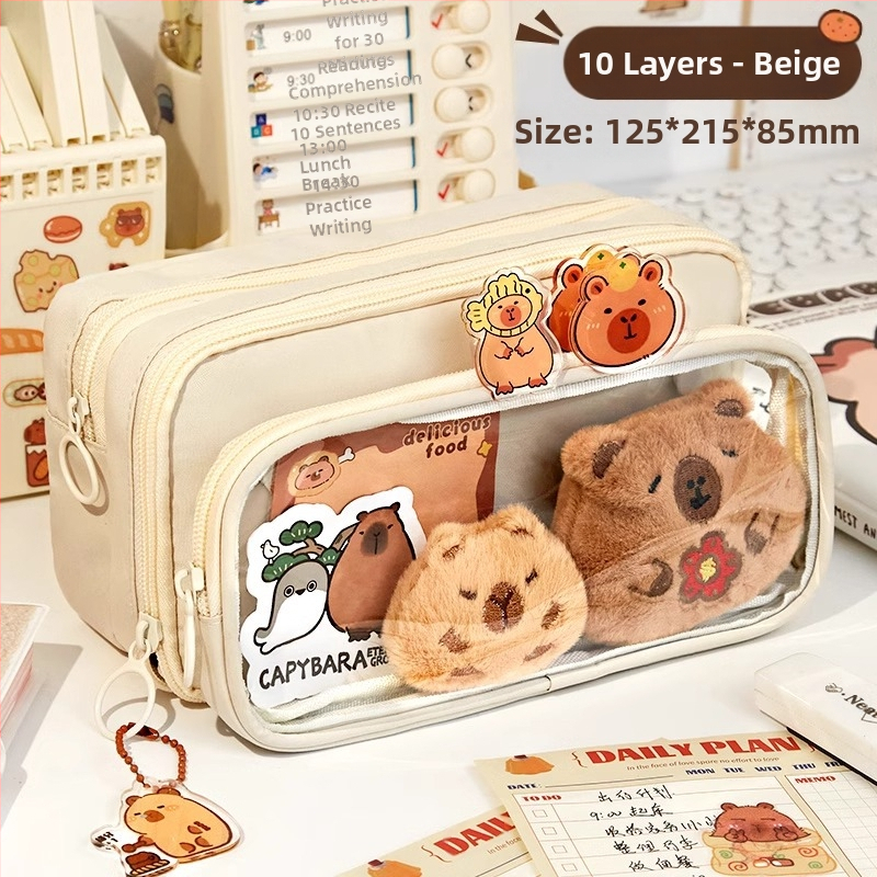 Platneni neseser za olovke s velikim kapacitetom, korejskog stila, za učenike osnovne i srednje škole