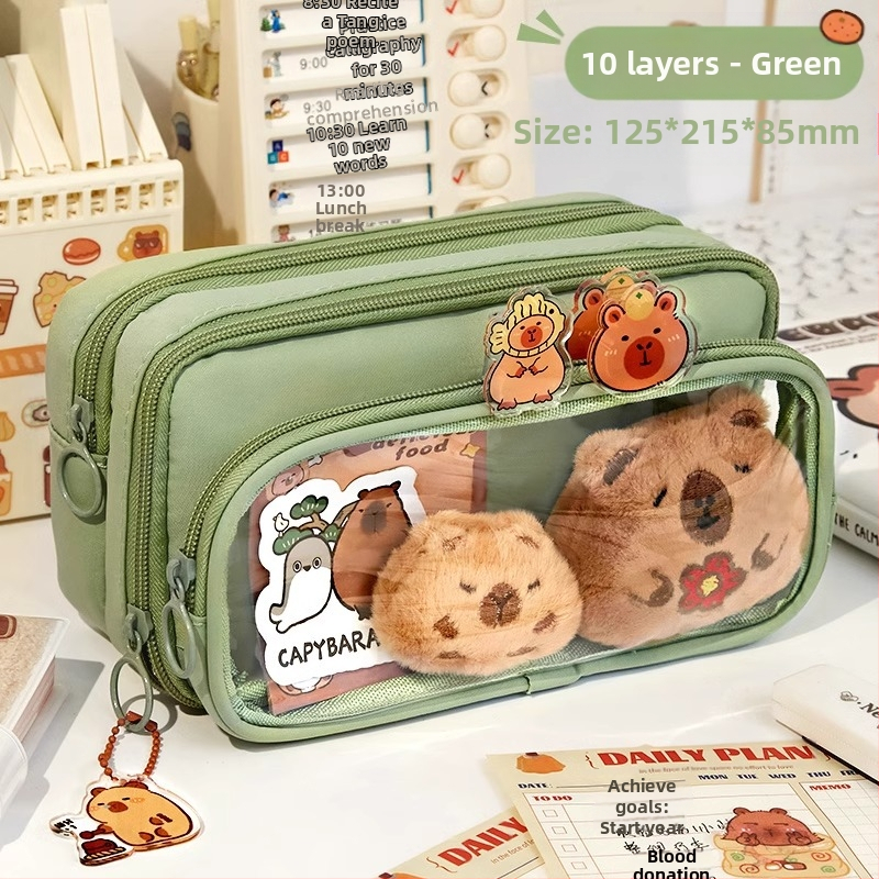 Platneni neseser za olovke s velikim kapacitetom, korejskog stila, za učenike osnovne i srednje škole