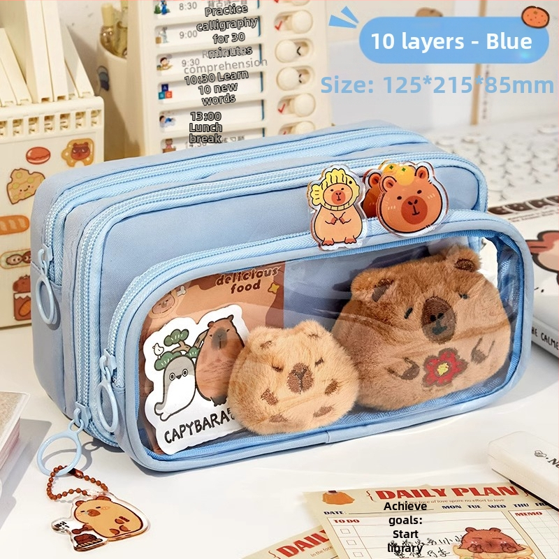 Platneni neseser za olovke s velikim kapacitetom, korejskog stila, za učenike osnovne i srednje škole