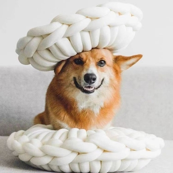 Χειροποίητη πλεκτή κουβέρτα από μείξη νημάτων, δαχτυλίδια-στριμμάτ με πλήρωση, ομαδικό νήμα, προέλευση Zhejiang