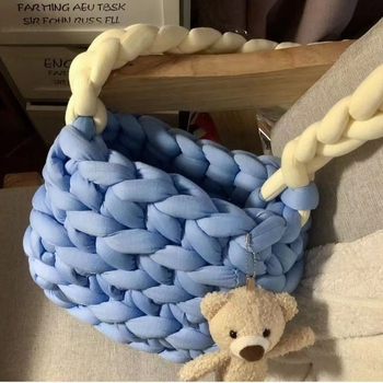 Χειροποίητη πλεκτή κουβέρτα από μείξη νημάτων, δαχτυλίδια-στριμμάτ με πλήρωση, ομαδικό νήμα, προέλευση Zhejiang