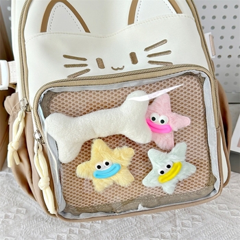 Διαφανής σάκος πλάτης σε ιαπωνικού στυλ για κορίτσια, για μαθητές 3–6 τάξης, νάιλον, ζωώδες μοτίβο, χωρητικότητας κάτω από 20 λίτρα, συμβατός με φορητό 15 ιντσών, αναπνέουσα, αδιάβροχη και αντιβακτηριακή