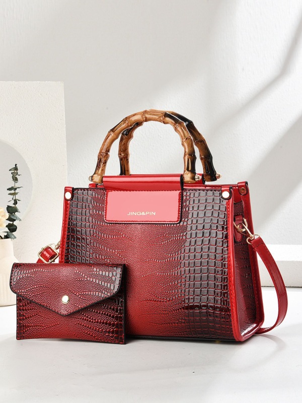 PU ženska torbica za ramena, gradski minimalistički stil, vertikalni kvadratni oblik, zatvarač, podstava od poliestera