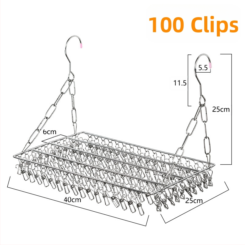 Nerūdijančio plieno skalbinių pakabos, mobilus džiovinimo stovas su apvaliu spaustuko dizainu, modelis DC022