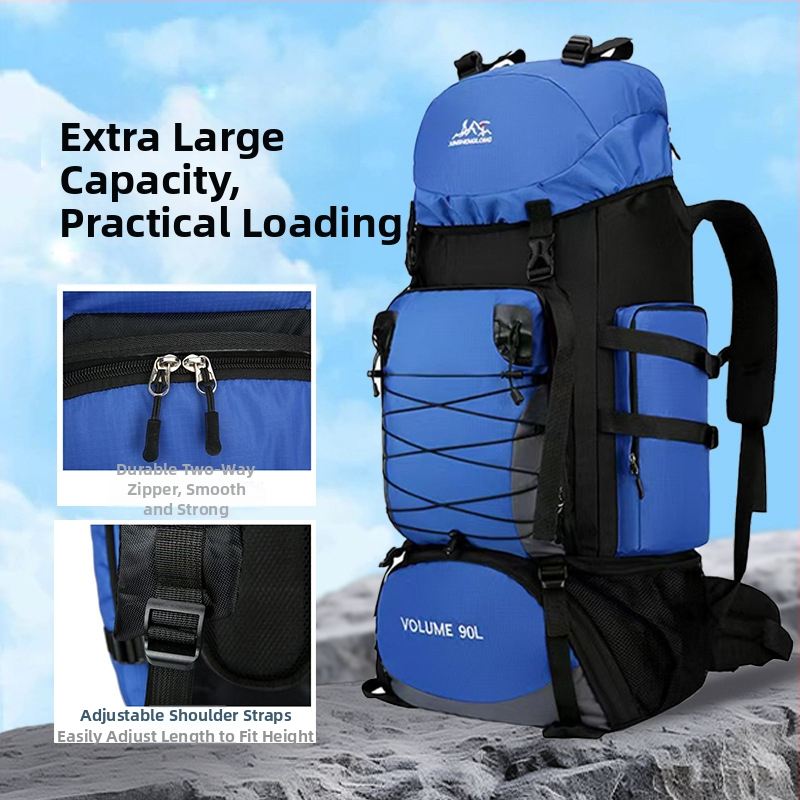 Раница за туристически походи: найлонова конструкция, ергономична облегалка с физиологичен контур, разделение мокро/сухо, полиестерна подплата