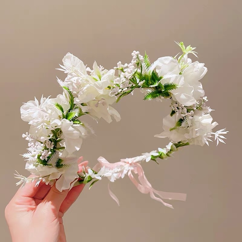 Αξεσουάρ κεφαλιού – κορδέλα με πλέγμα και φλοράλ διακόσμηση, χειροποίητο από Sting, αγροτικό στυλ για παιδιά