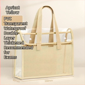 PVC чанта за документи със snap-on и наклонена форма, дебела конструкция, прозрачно и издръжливо съхранение на учебни документи и задачи