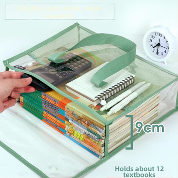 PVC чанта за документи със snap-on и наклонена форма, дебела конструкция, прозрачно и издръжливо съхранение на учебни документи и задачи