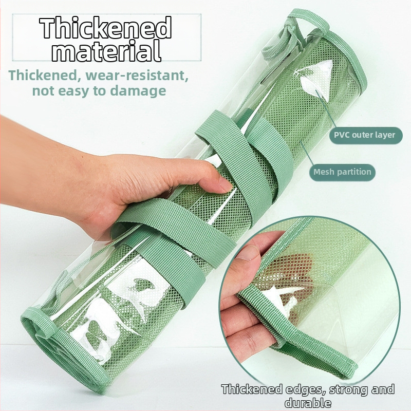 PVC чанта за документи със snap-on и наклонена форма, дебела конструкция, прозрачно и издръжливо съхранение на учебни документи и задачи