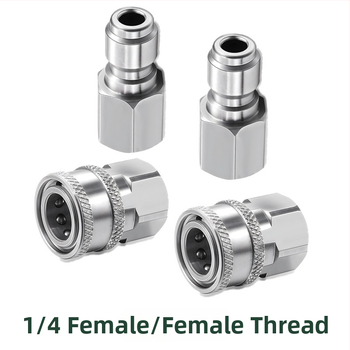 Αντάπτορες γρήγορης σύνδεσης από ανοξείδωτη 304 για πιεστικό καθαριστή υψηλής πίεσης, σύνδεση snap-thread, συμβατότητα με NPT/M22 για πλύσιμο αυτοκινήτων