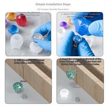 Καλούπι σιλικόνης για ρητίνη – Ακανόνιστος πολυγωνικός σχηματισμός για DIY κρυσταλλικές σταγόνες