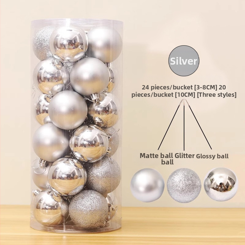 Kalėdinė dekoracinė kamuolys, plastikas, šiuolaikinio meno stilius, elektroplatingas