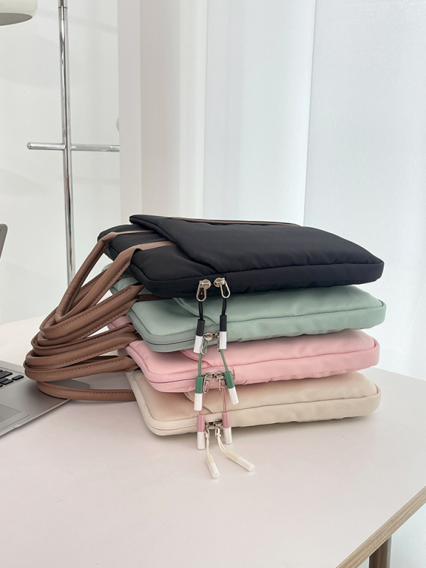 Чанта за лаптоп с контрастно лого, голям капацитет, многофункционална, водоустойчива, ултралека, Oxford плат, подплата от памук