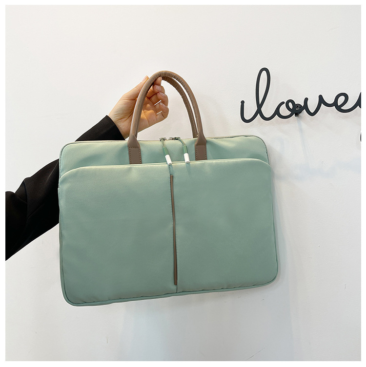 Чанта за лаптоп с контрастно лого, голям капацитет, многофункционална, водоустойчива, ултралека, Oxford плат, подплата от памук