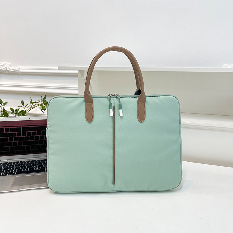 Чанта за лаптоп с контрастно лого, голям капацитет, многофункционална, водоустойчива, ултралека, Oxford плат, подплата от памук