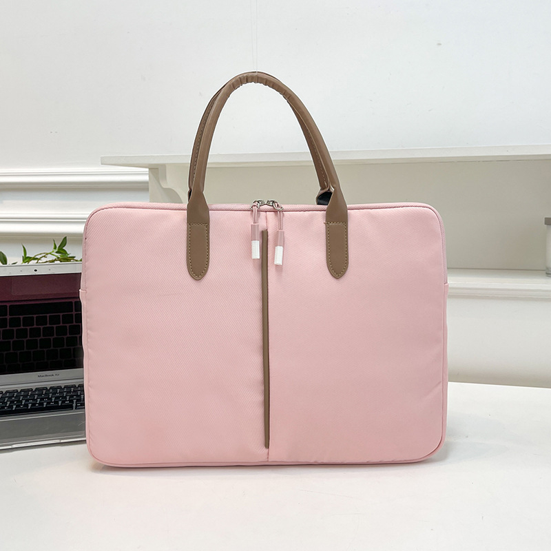 Чанта за лаптоп с контрастно лого, голям капацитет, многофункционална, водоустойчива, ултралека, Oxford плат, подплата от памук