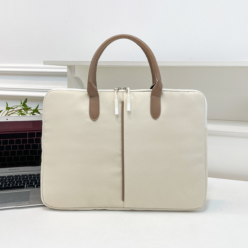 Чанта за лаптоп с контрастно лого, голям капацитет, многофункционална, водоустойчива, ултралека, Oxford плат, подплата от памук