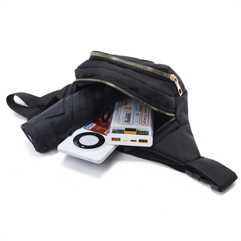 Geantă de talie pentru femei – Multifuncțională, cu capacitate mare (Stil: street trend; Material: Oxford cloth; Închidere: fermoar; Structură internă: buzunar secret cu fermoar; Tip exterior: tridimensional)