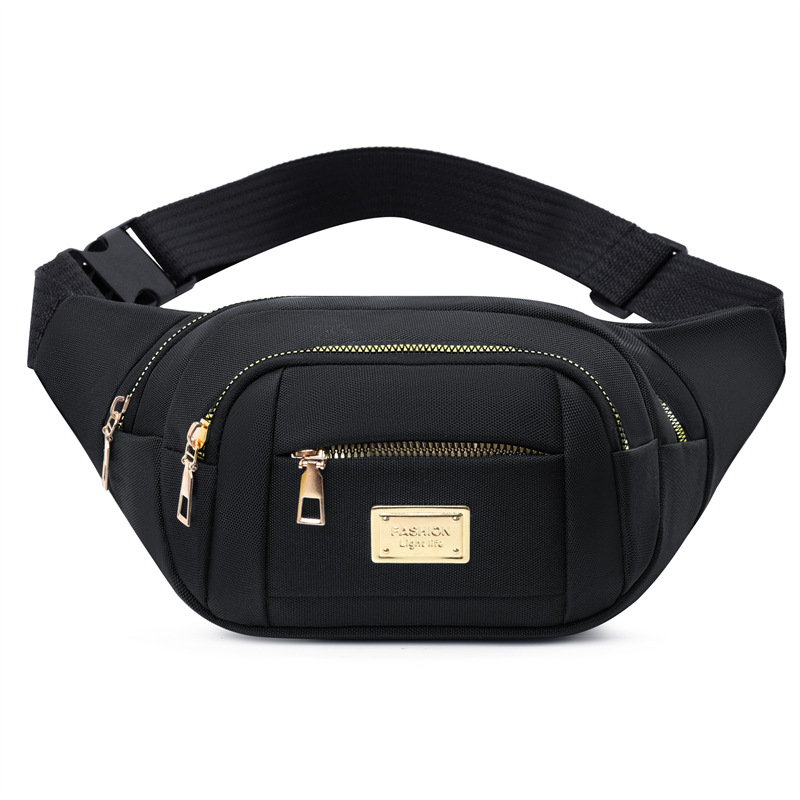 Geantă de talie pentru femei – Multifuncțională, cu capacitate mare (Stil: street trend; Material: Oxford cloth; Închidere: fermoar; Structură internă: buzunar secret cu fermoar; Tip exterior: tridimensional)