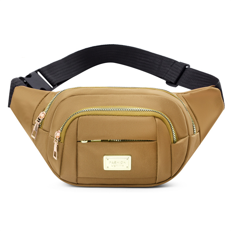 Geantă de talie pentru femei – Multifuncțională, cu capacitate mare (Stil: street trend; Material: Oxford cloth; Închidere: fermoar; Structură internă: buzunar secret cu fermoar; Tip exterior: tridimensional)