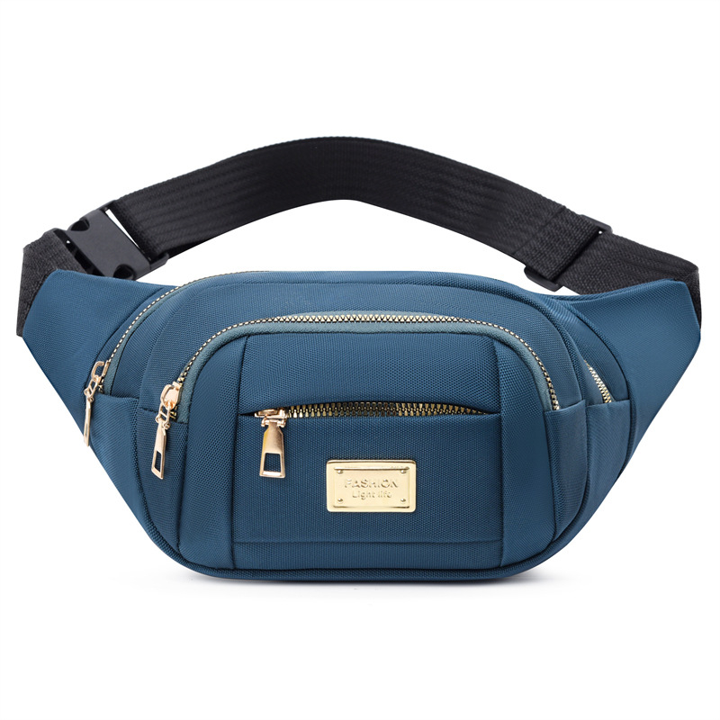 Geantă de talie pentru femei – Multifuncțională, cu capacitate mare (Stil: street trend; Material: Oxford cloth; Închidere: fermoar; Structură internă: buzunar secret cu fermoar; Tip exterior: tridimensional)