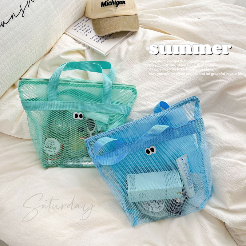 Τσαντάκι καλλυντικών με δίχτυ, για αποθήκευση καλλυντικών και προϊόντων περιποίησης, φορητό για εξωτερική χρήση, ιαπωνικό στυλ