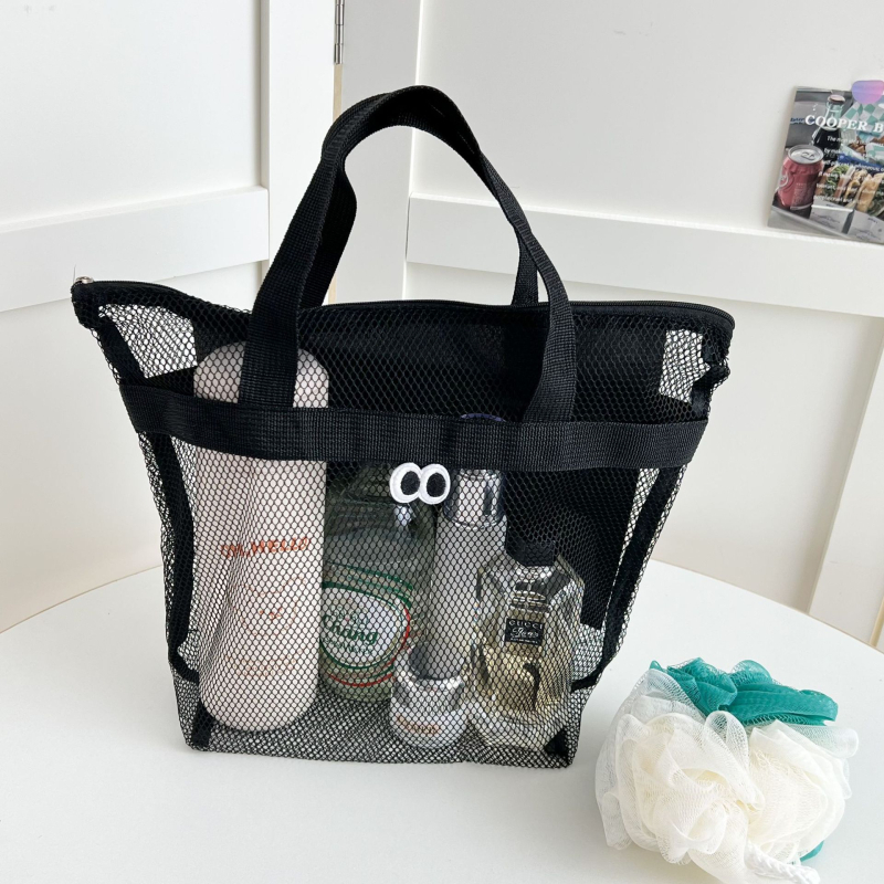 Τσαντάκι καλλυντικών με δίχτυ, για αποθήκευση καλλυντικών και προϊόντων περιποίησης, φορητό για εξωτερική χρήση, ιαπωνικό στυλ