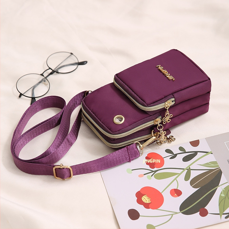 Išmaniojo telefono rankinė | Vertikalus kvadrato dizainas | Oxford audinys | Užtrauktukas atidarymas | Moterims | Miesto stilius