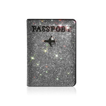 Портфейл за паспорт и документи за пътуване с RFID защита, PU кожа, модел: пакет за карти (Възможност за персонализиране)