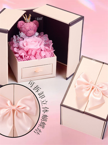 Κουτί δαχτυλιδιών από Cortical με αιώνιο λουλούδι και συσκευασία κοσμημάτων