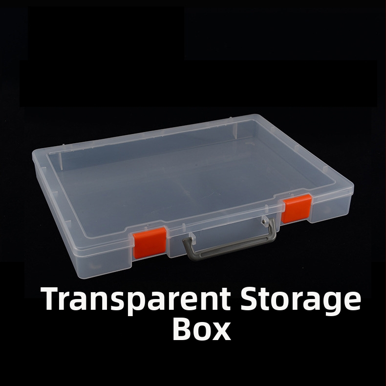Кутия за части с разделители, преносима, прозрачна с 48 секции, PP пластмаса, с капак