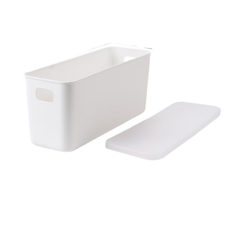 Desktop kutija za pohranu s poklopcem, otporna na prašinu, 12L, PP plast, organizator kablova, za auto, dnevni boravak, spavaću sobu, studij, kuhinju, kupaonicu, uz prilagodbu i otisk logotipa