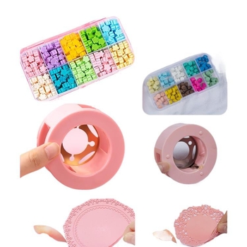 Vaska zīmogu komplekts, modelis 985, amatniecības komplekts ar zīmogu galviņām, materiāls: zīda ziedi