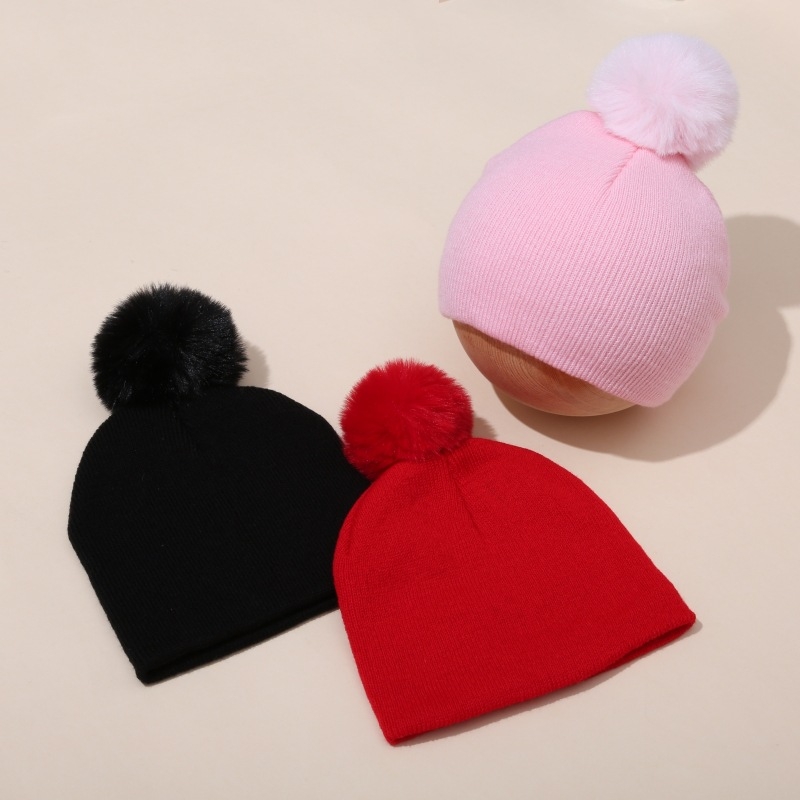 Téli gyerek pulóver sapka báránygyapjából, kupola alakú csúccsal és szegéllyel, 6–12 hónapos és 1–2 éves korosztálynak