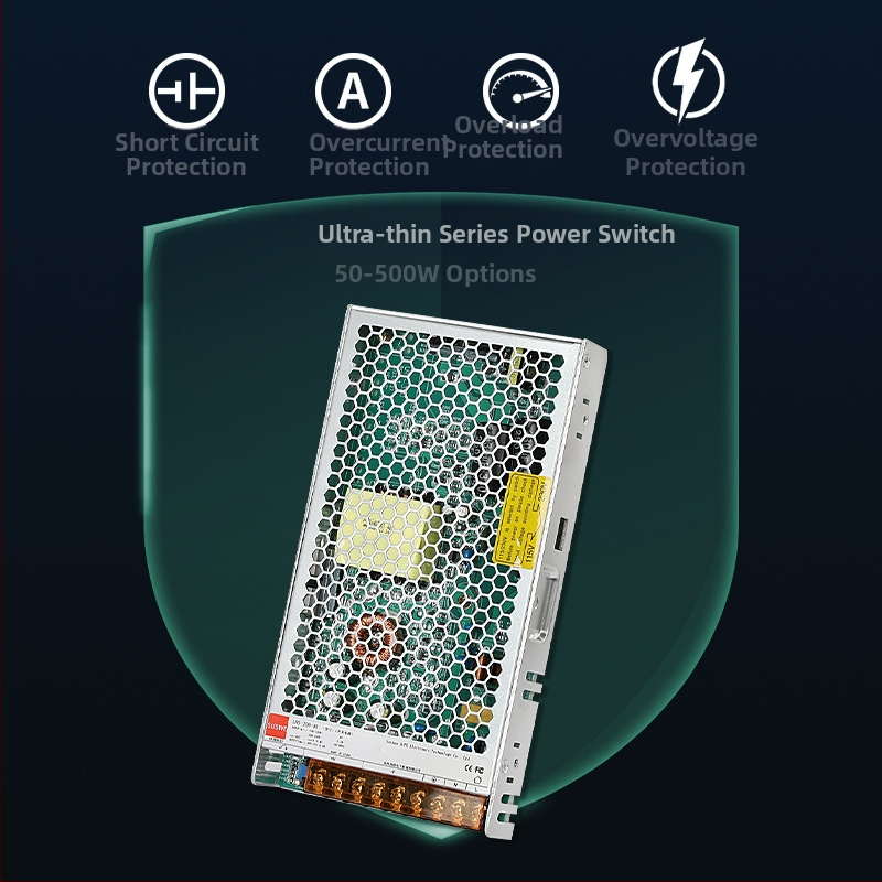 SUSWE LRS превключващо захранване, ултратънък метален мрежест корпус, вход 220V, изход 350W