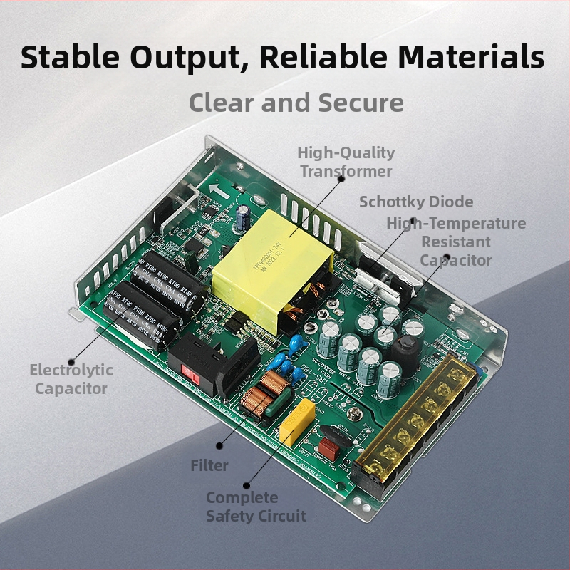 SUSWE LRS превключващо захранване, ултратънък метален мрежест корпус, вход 220V, изход 350W