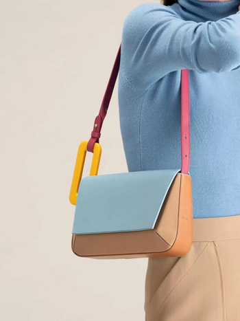 PU oldaltáska fedéllel, vízszintes négyzet alakú, mágneszáras, belső telefontok, mindennapi használatra