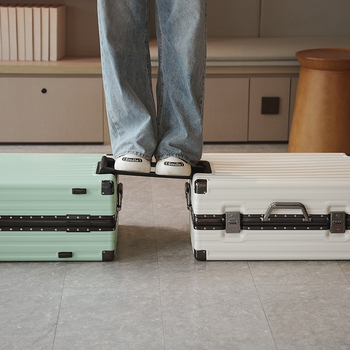 Bagaj de mână cu cadru din aluminiu și roți universale, carcasă ABS/PC, impermeabil și rezistent la uzură, încuietoare cu cod