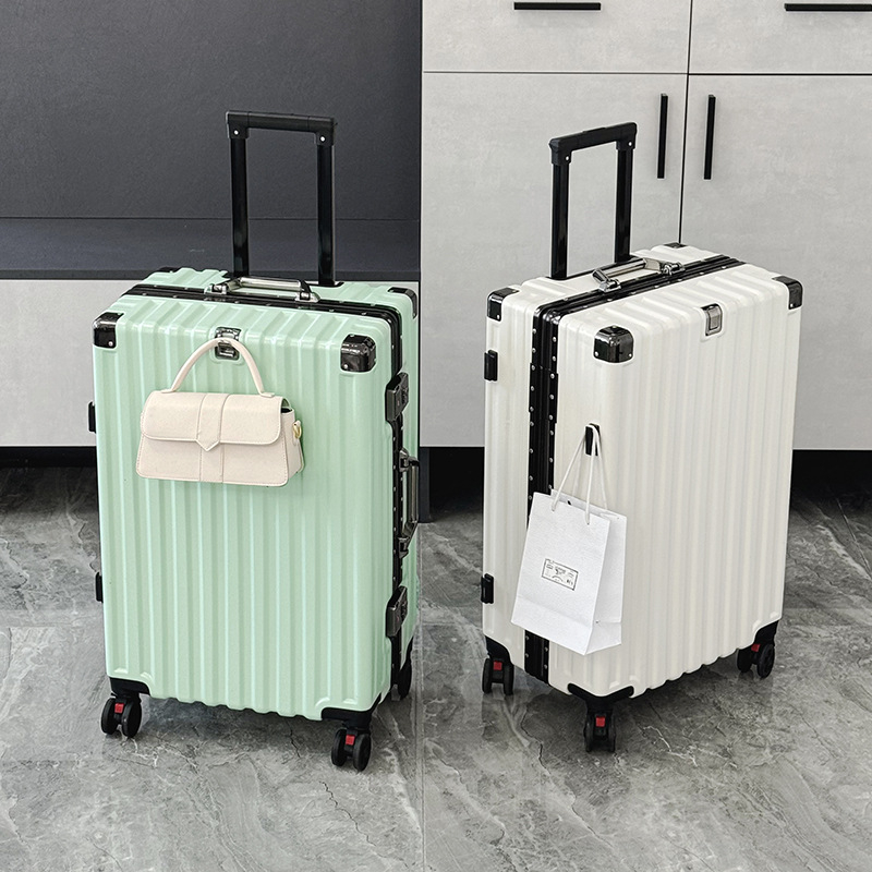 Bagaj de mână cu cadru din aluminiu și roți universale, carcasă ABS/PC, impermeabil și rezistent la uzură, încuietoare cu cod
