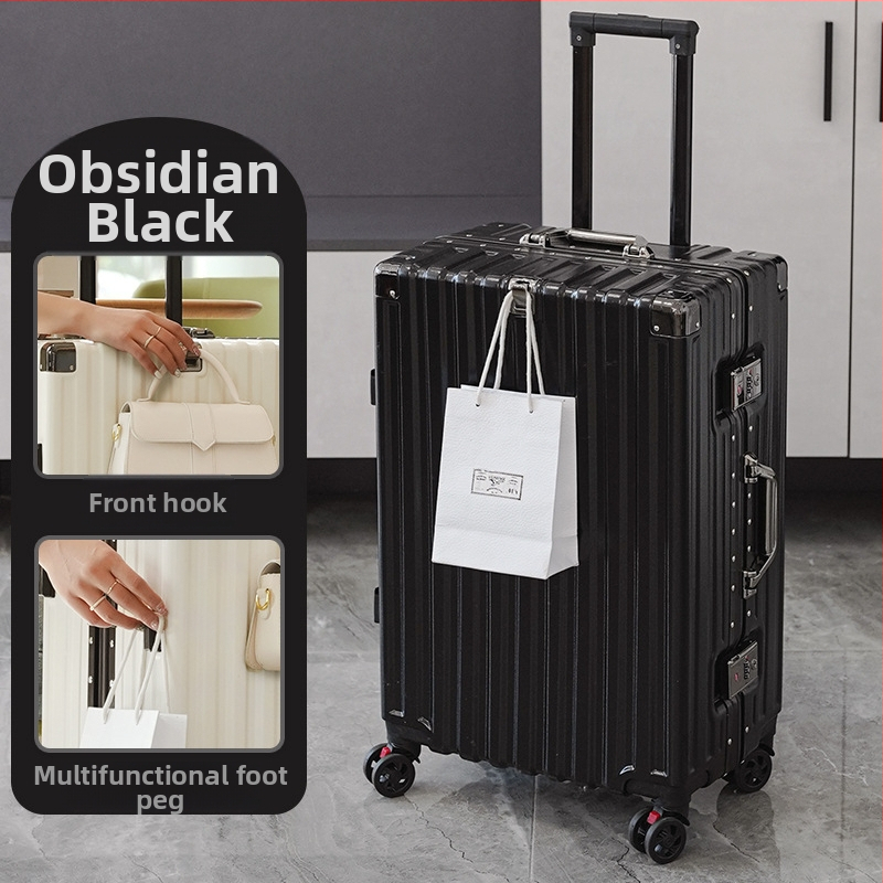 Bagaj de mână cu cadru din aluminiu și roți universale, carcasă ABS/PC, impermeabil și rezistent la uzură, încuietoare cu cod