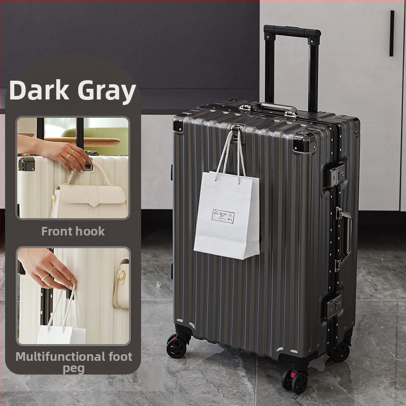 Bagaj de mână cu cadru din aluminiu și roți universale, carcasă ABS/PC, impermeabil și rezistent la uzură, încuietoare cu cod