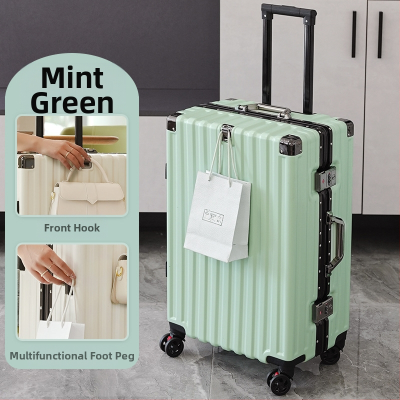 Bagaj de mână cu cadru din aluminiu și roți universale, carcasă ABS/PC, impermeabil și rezistent la uzură, încuietoare cu cod