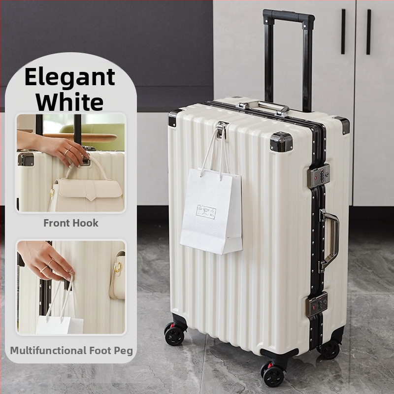 Bagaj de mână cu cadru din aluminiu și roți universale, carcasă ABS/PC, impermeabil și rezistent la uzură, încuietoare cu cod