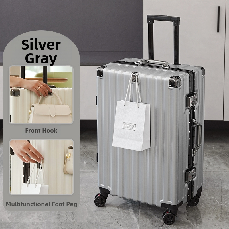 Bagaj de mână cu cadru din aluminiu și roți universale, carcasă ABS/PC, impermeabil și rezistent la uzură, încuietoare cu cod