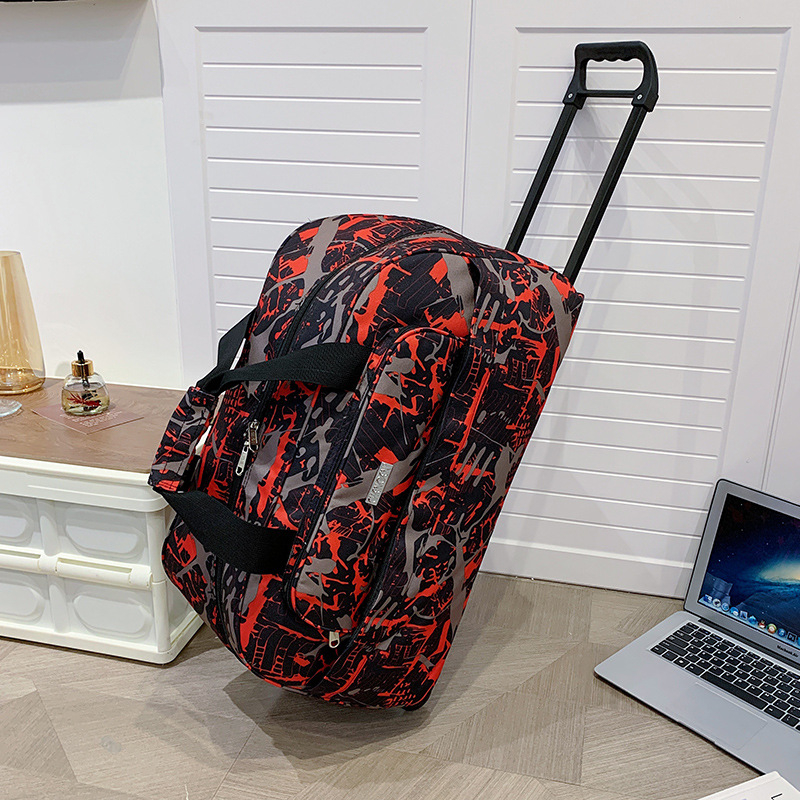 Geantă de voiaj cu roți 36-55 L, material Oxford, impermeabilă și rezistentă, unisex, stil urban minimalist