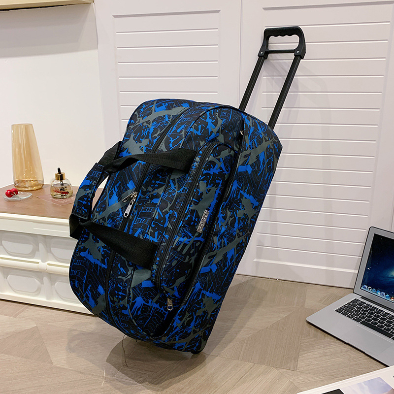 Geantă de voiaj cu roți 36-55 L, material Oxford, impermeabilă și rezistentă, unisex, stil urban minimalist