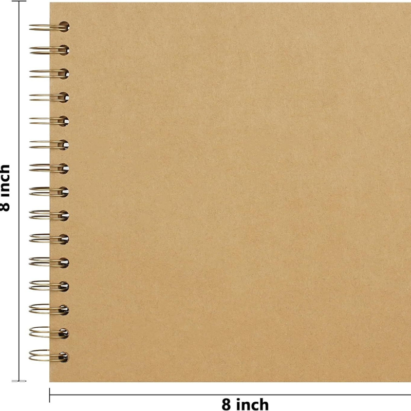 Σκραπμουκ από Kraft χαρτί με φύλλα σε χαλαρή δέση, χειροποίητο λεύκωμα γάμου για αναμνήσεις, 1–50 σελίδες, χαρτί 100 g